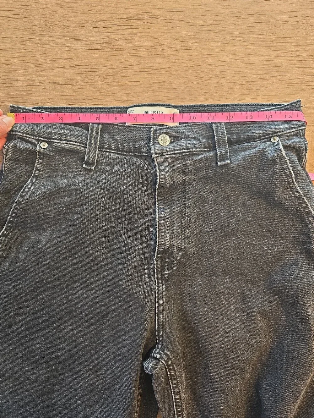 Hollister Baggy Carpenter Jeans Mens 30x32 Black Utility Wide Leg Denim - Picture 6 of 10